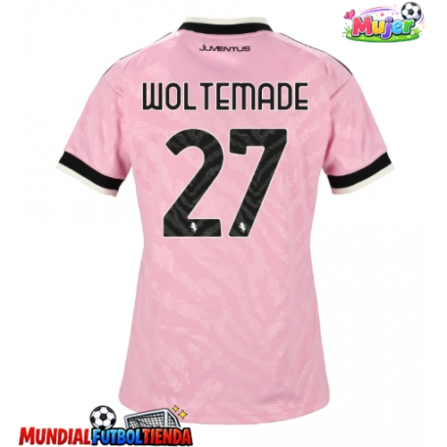 Camiseta Juventus Nick Woltemade #27 Segunda Equipación Replica 2026-27 para mujer mangas cortas